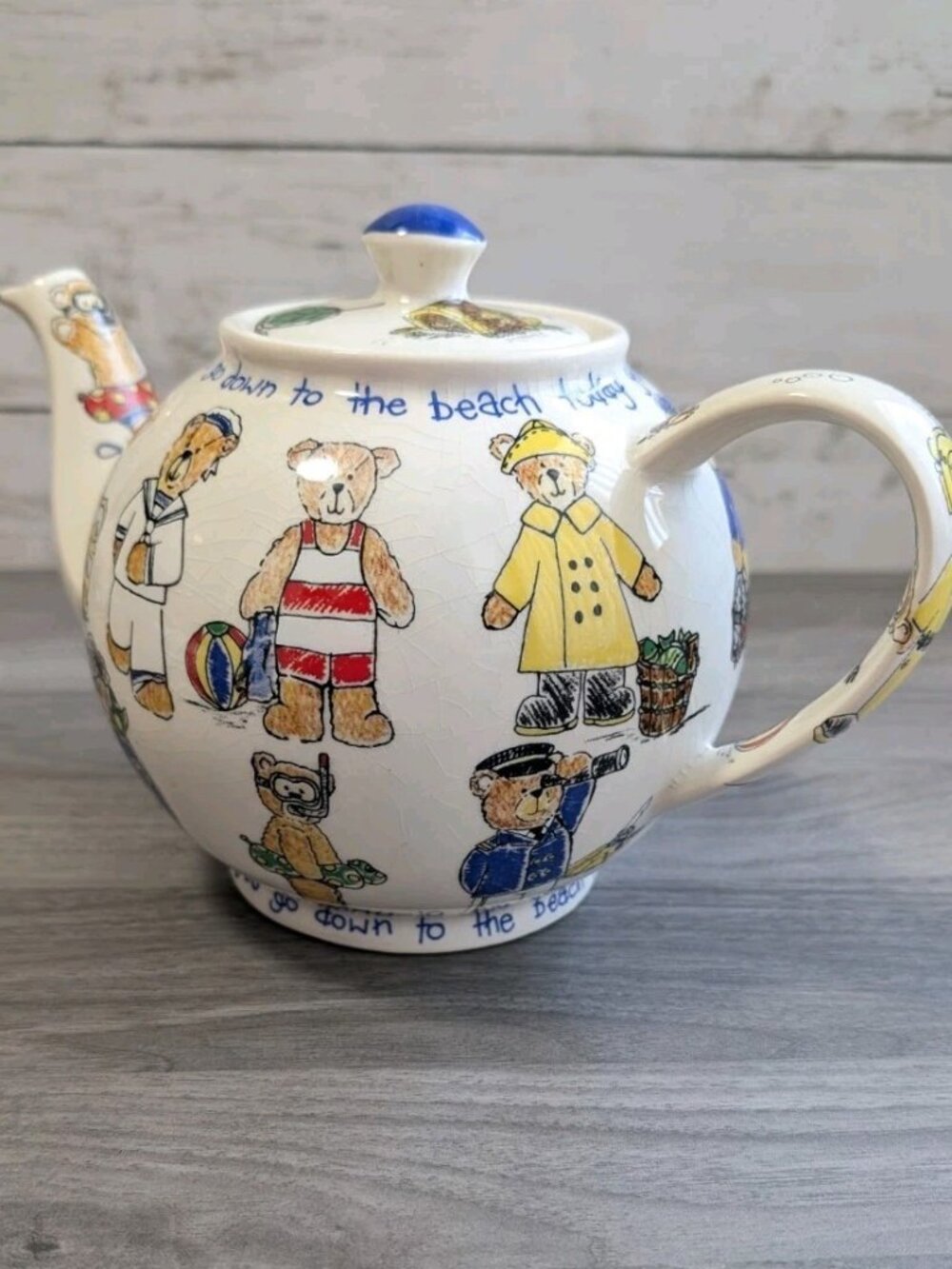 Paul Cardew Design Teapot Beach Bears w/Lid